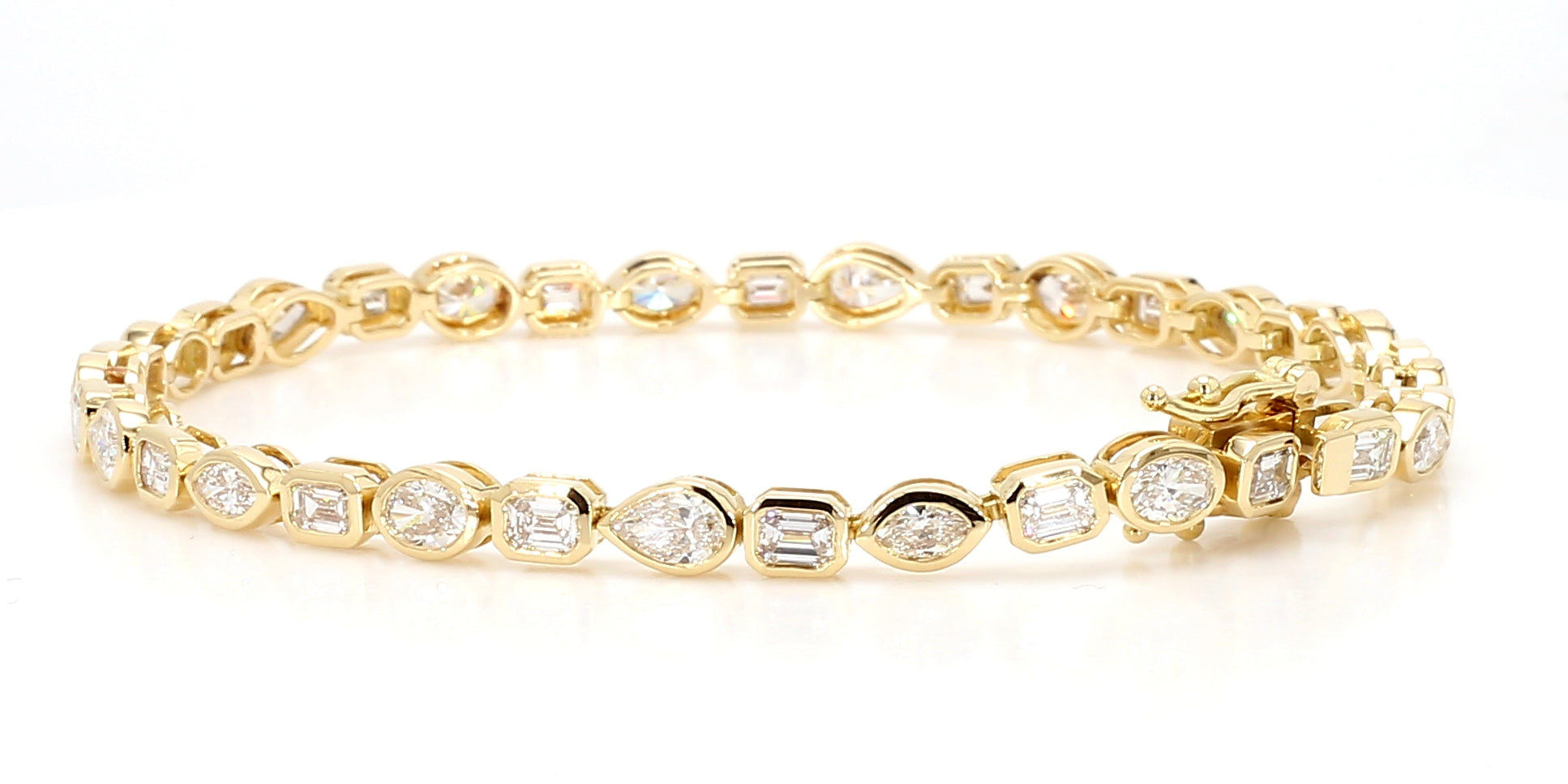 Natural White Emerald Diamond Bracelet