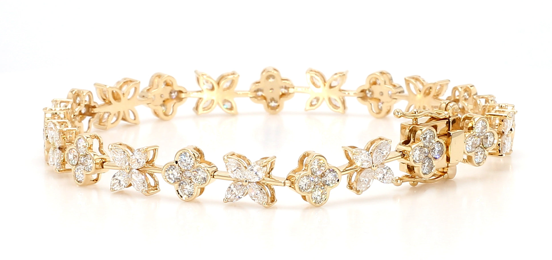 Natural White Marquise Diamond Bracelet