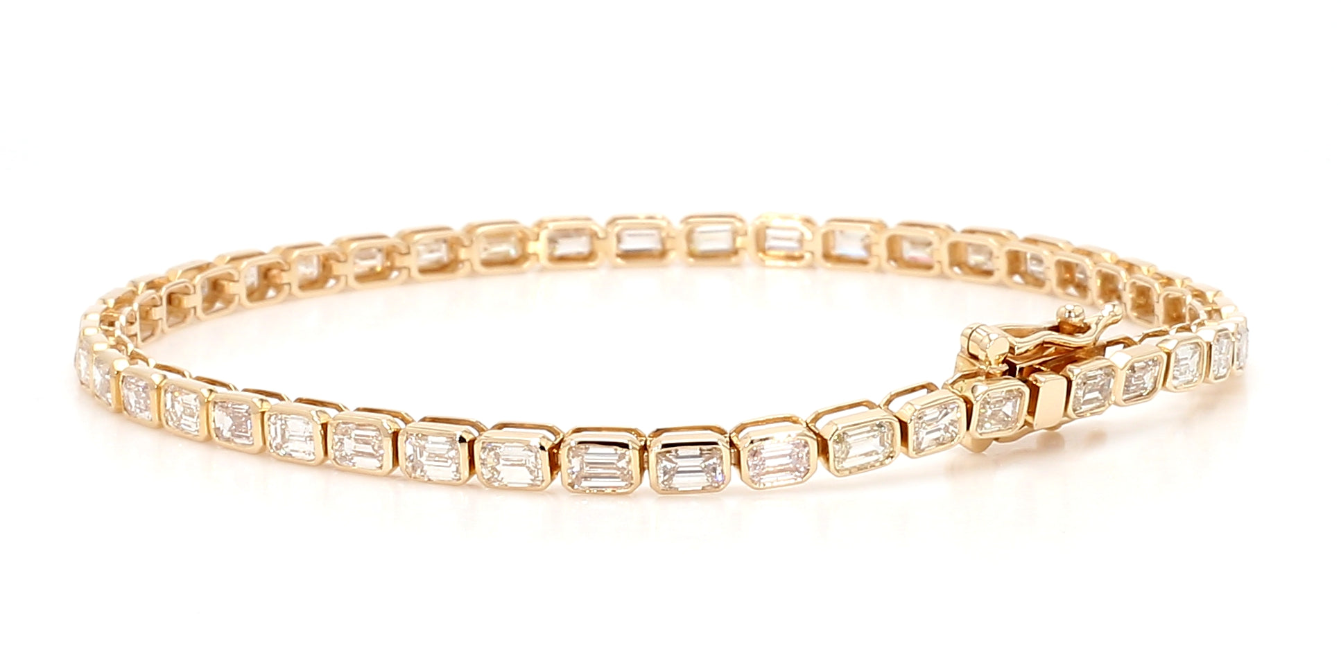 Natural White Emerald Diamond Bracelet