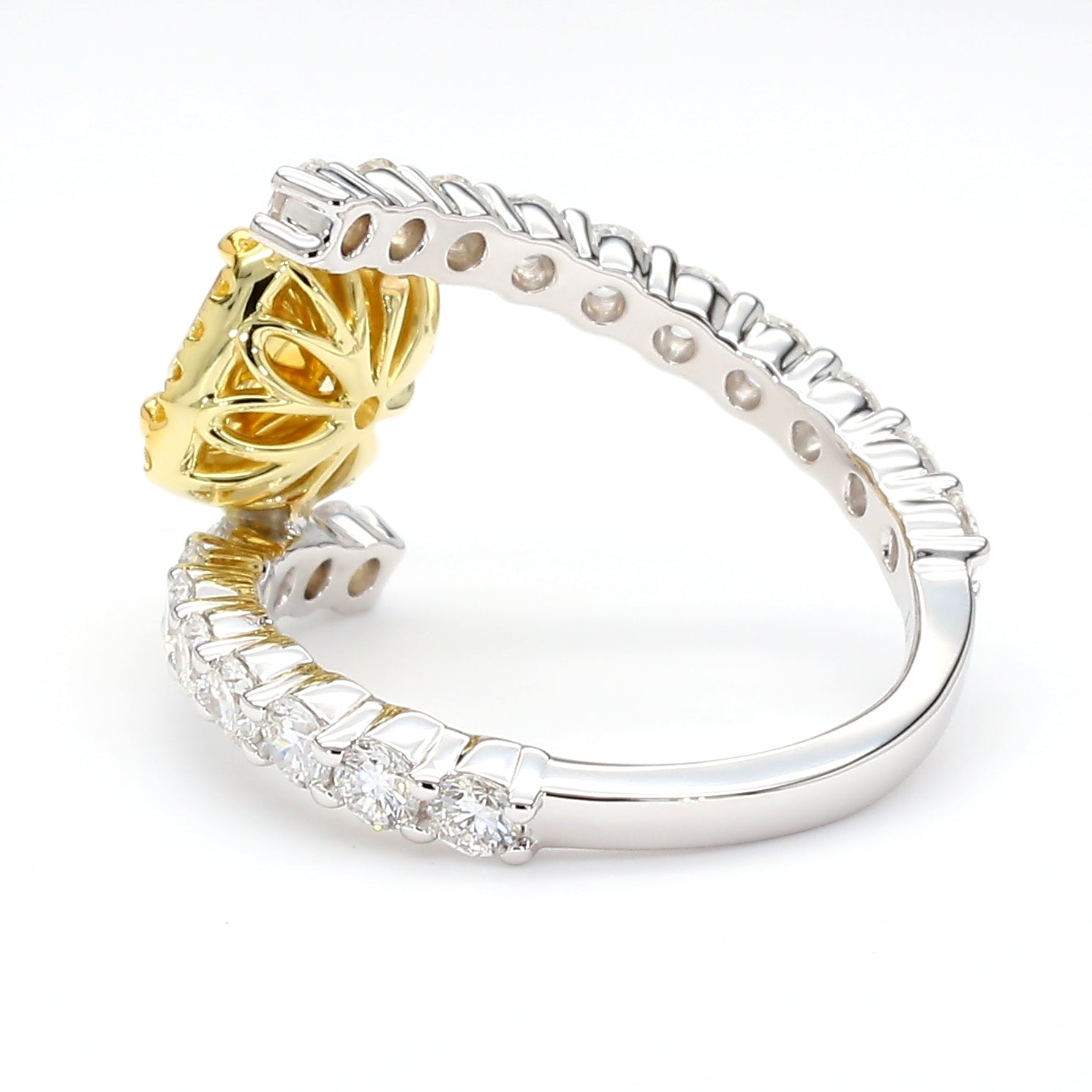 Natural Yellow Cushion Diamond Ring Gia Certified