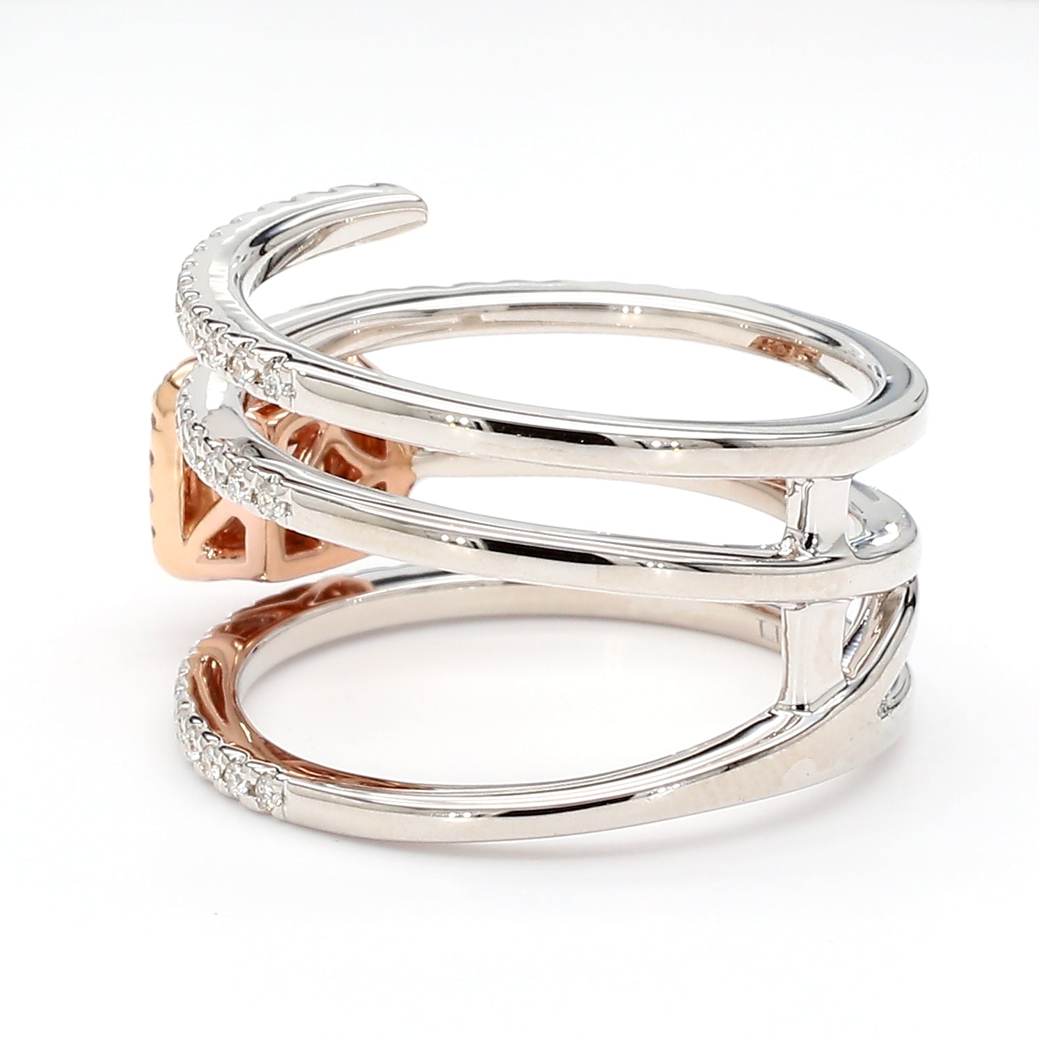 Natural Pink Cushion Diamond Ring Gia Certified
