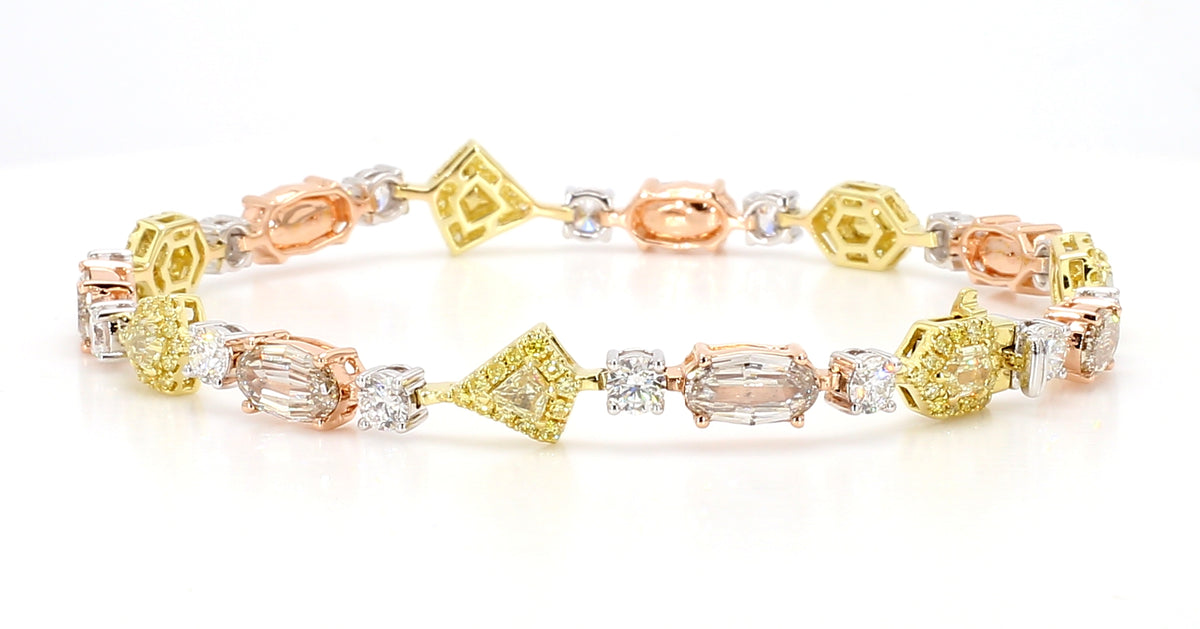 Natural White Oval Diamond Bracelet | GIA Certified