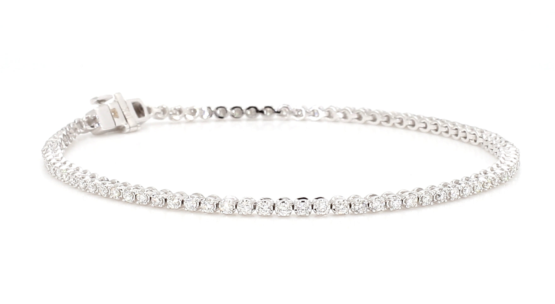 Natural White Round Diamond Bracelet