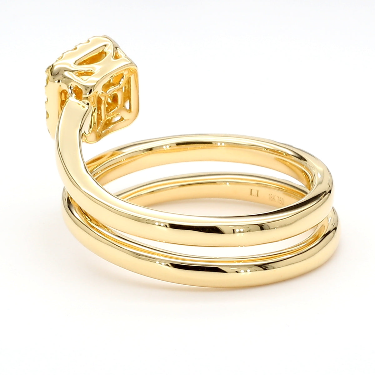 Natural Yellow Radiant Diamond Ring | GIA Certified