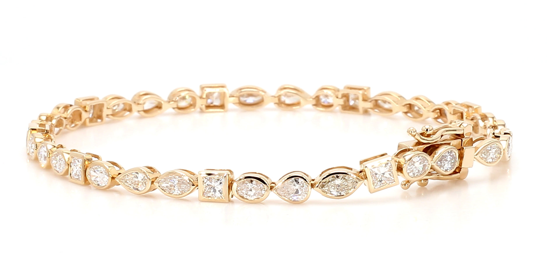 Natural White Pear Diamond Bracelet