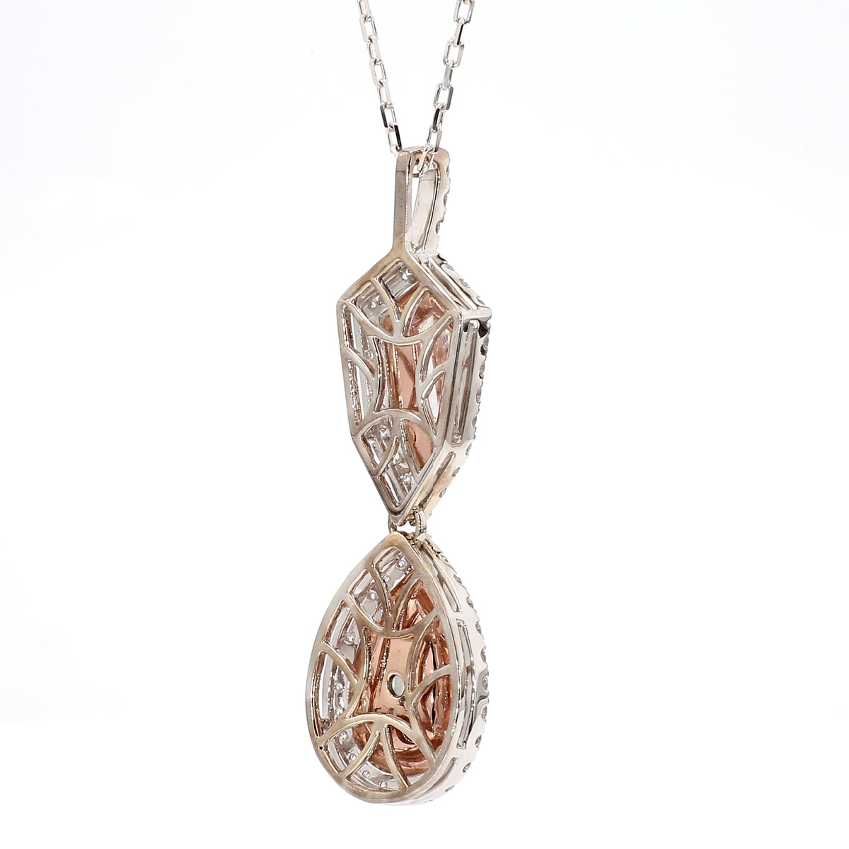 Natural Gray Pear Diamond Pendant | GIA Certified
