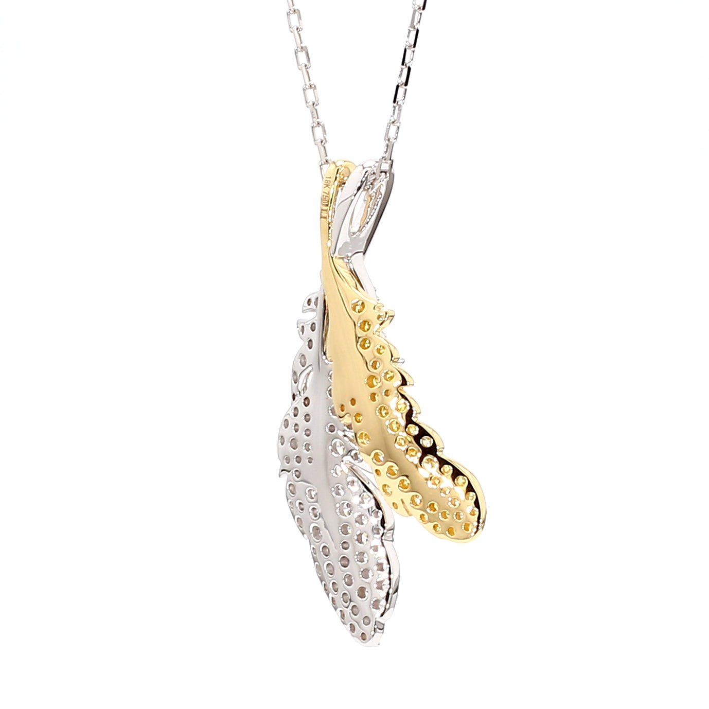 Natural Yellow Round Diamond Pendant