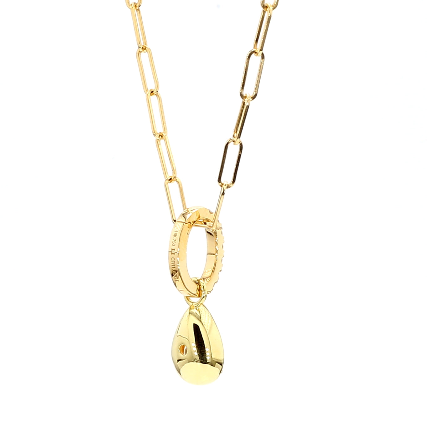 Natural Yellow Pear Diamond Pendant Gia Certified