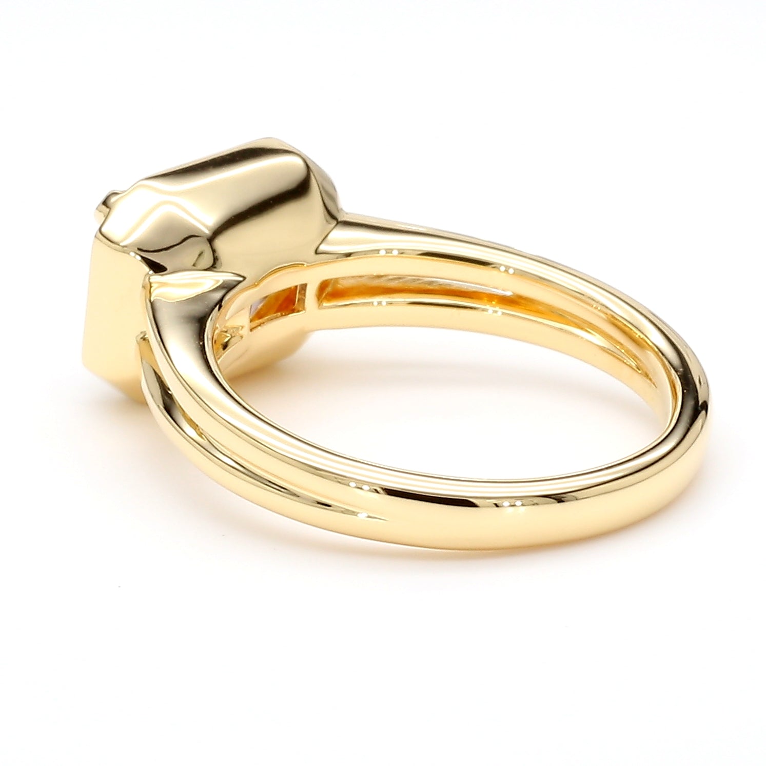 Natural Yellow Baguette Diamond Ring Gia Certified