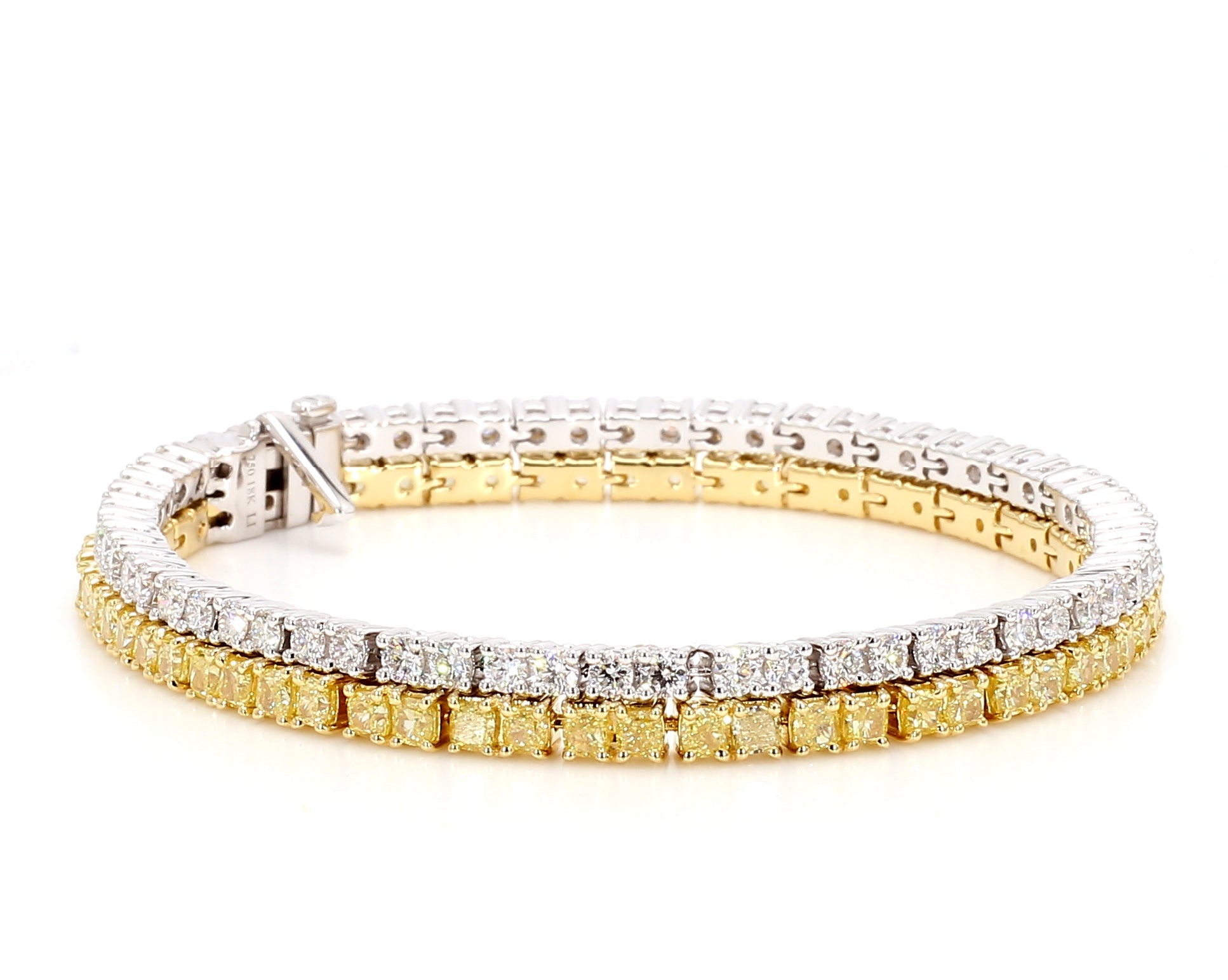 Natural Yellow Cushion Diamond Bracelet