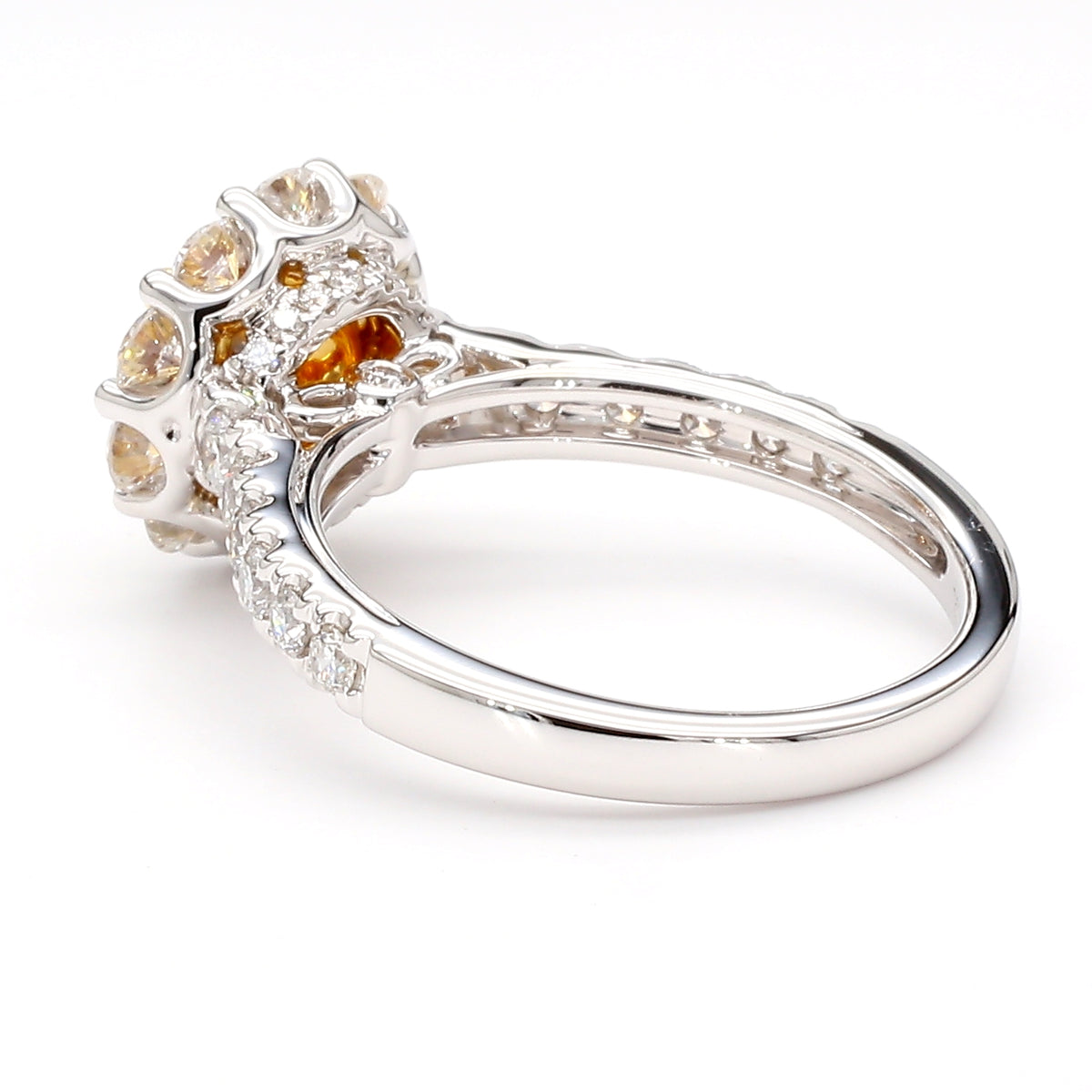Natural Orange Round Diamond Ring | GIA Certified