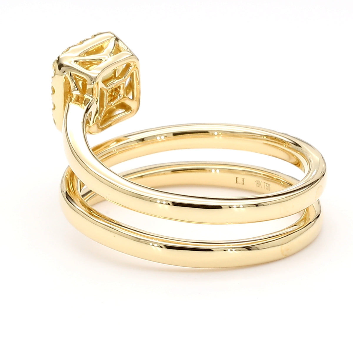Natural Yellow Radiant Diamond Ring | GIA Certified