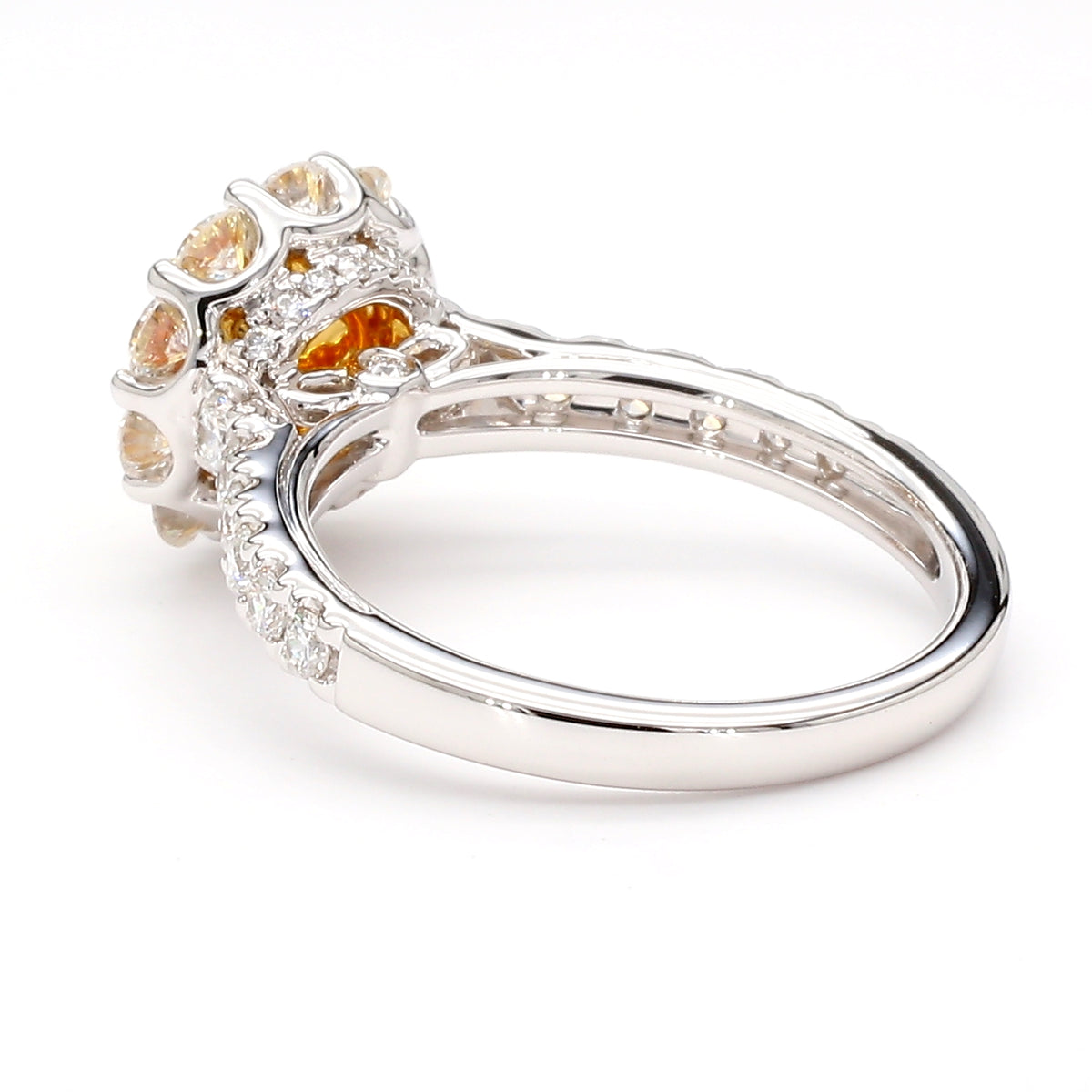 Natural Orange Round Diamond Ring | GIA Certified