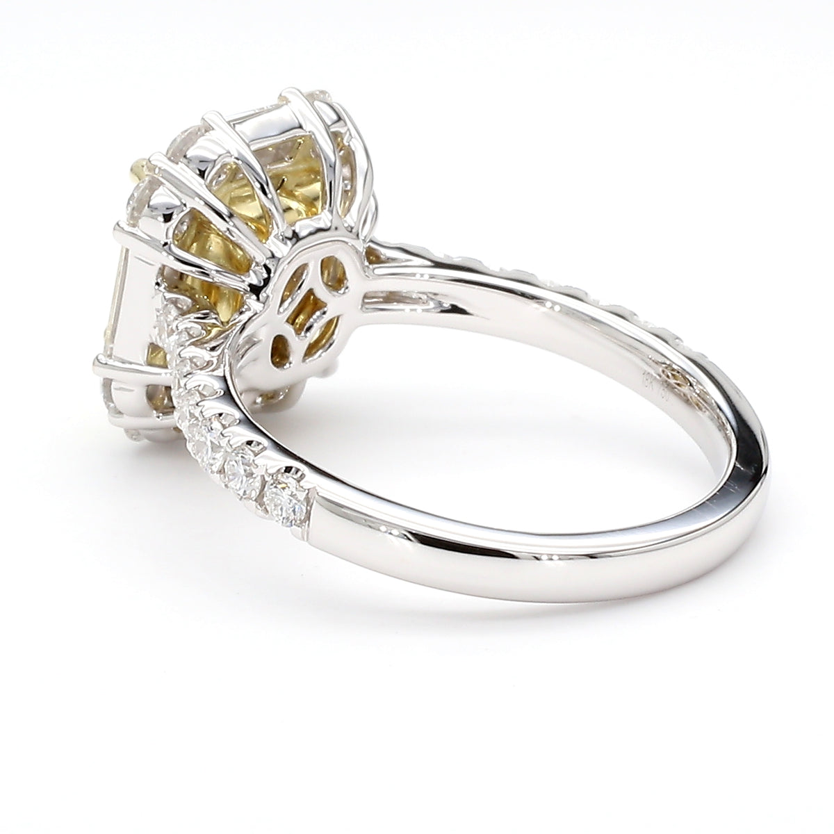 Natural Yellow Radiant Diamond Ring | GIA Certified