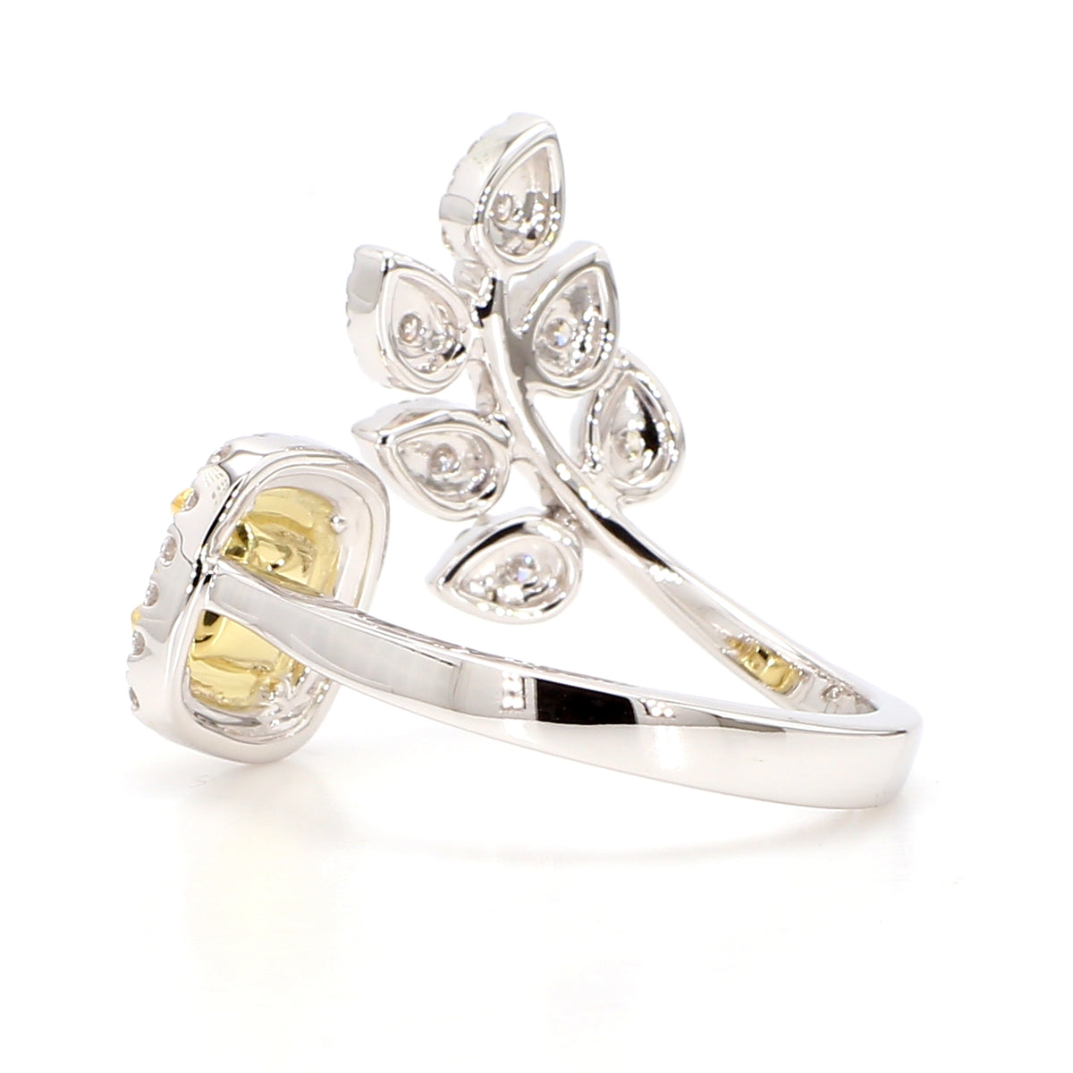 Natural Yellow Cushion Diamond Ring | GIA Certified