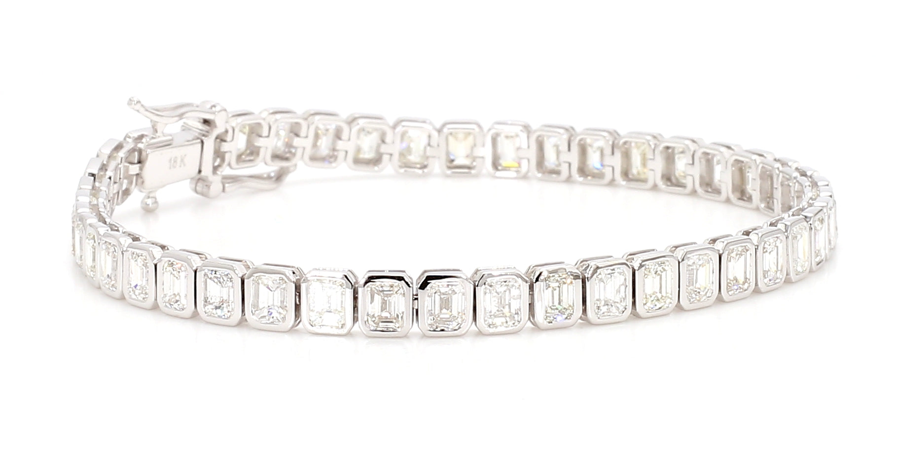 Natural White Emerald Diamond Bracelet
