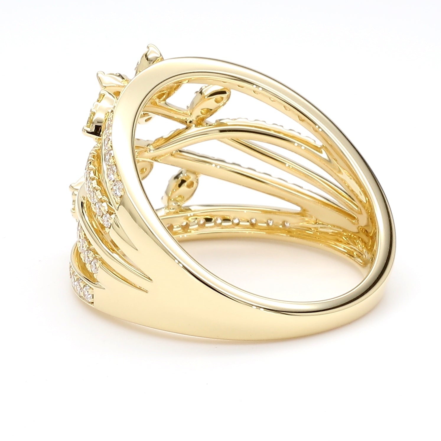 Natural Yellow Round Diamond Ring