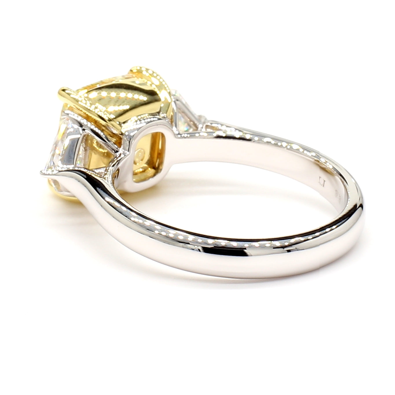 Natural Yellow Cushion Diamond Ring GIA Certified product image 4