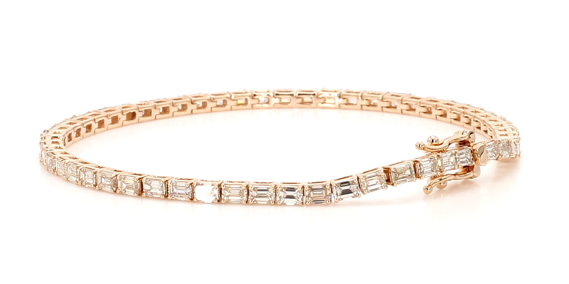 Natural White Emerald Diamond Bracelet