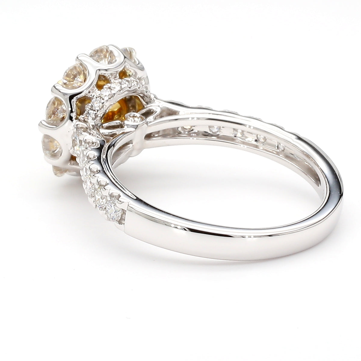 Natural Orange Round Diamond Ring | GIA Certified