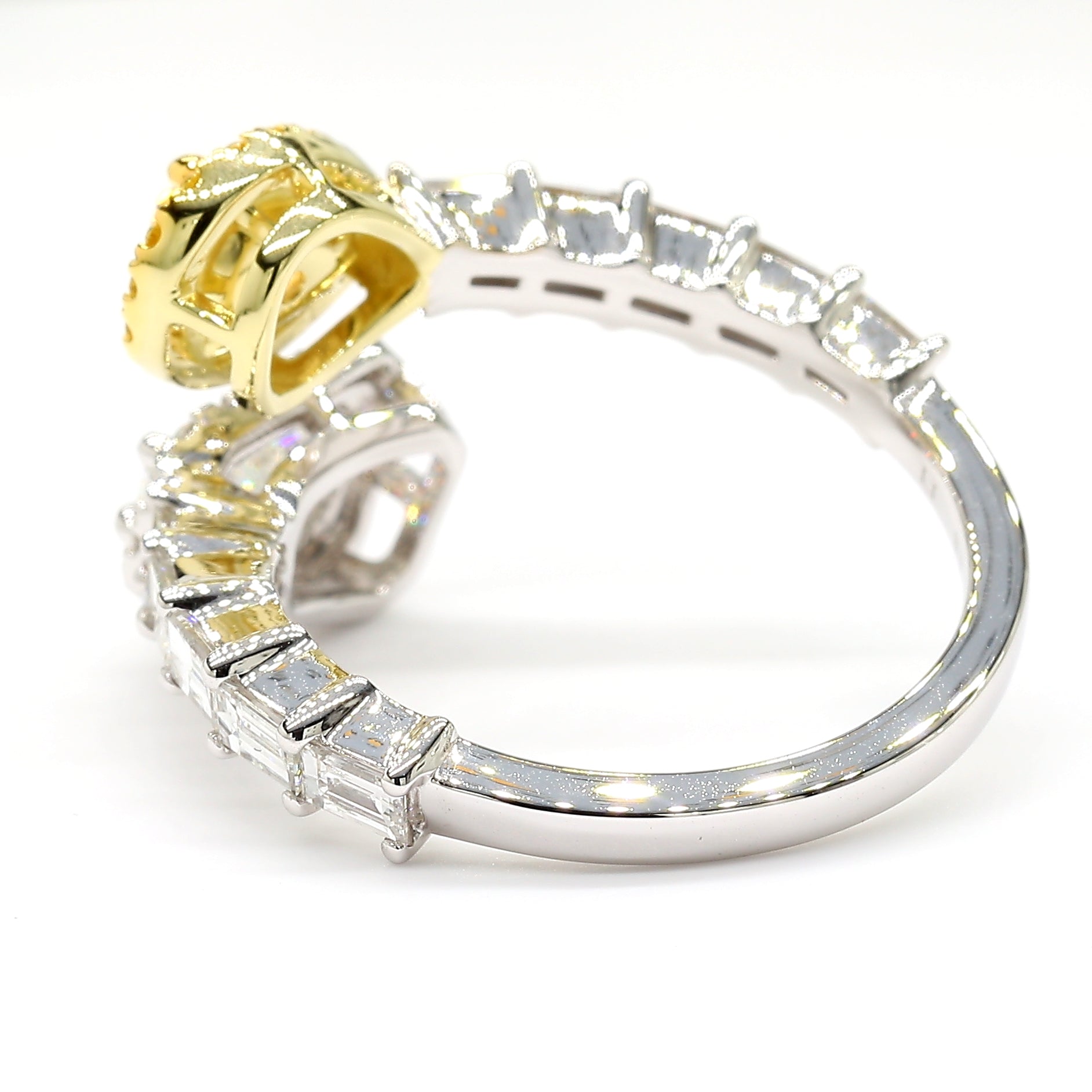 Natural Yellow Pear Diamond Ring GIA Certified product image 4