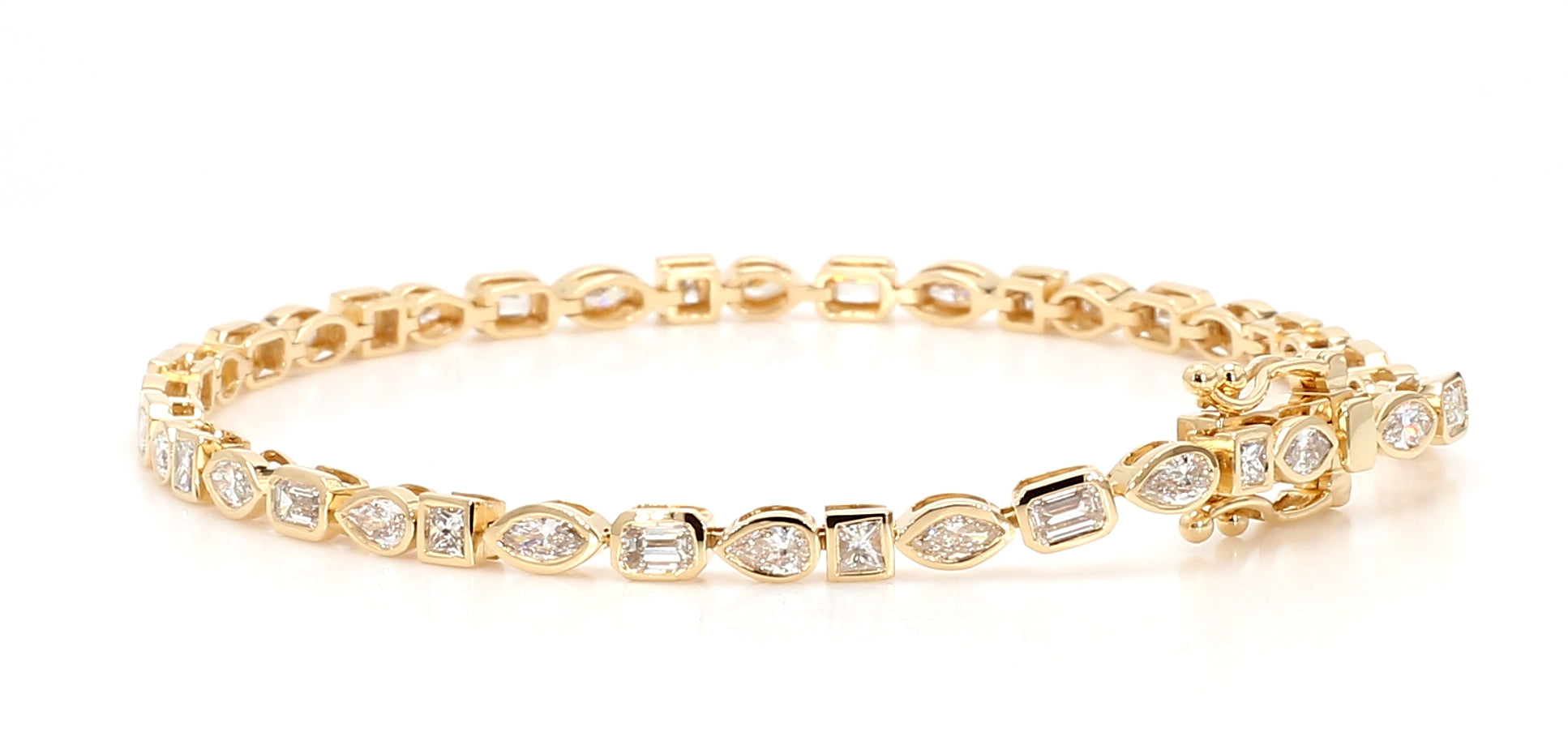 Natural White Emerald Diamond Bracelet