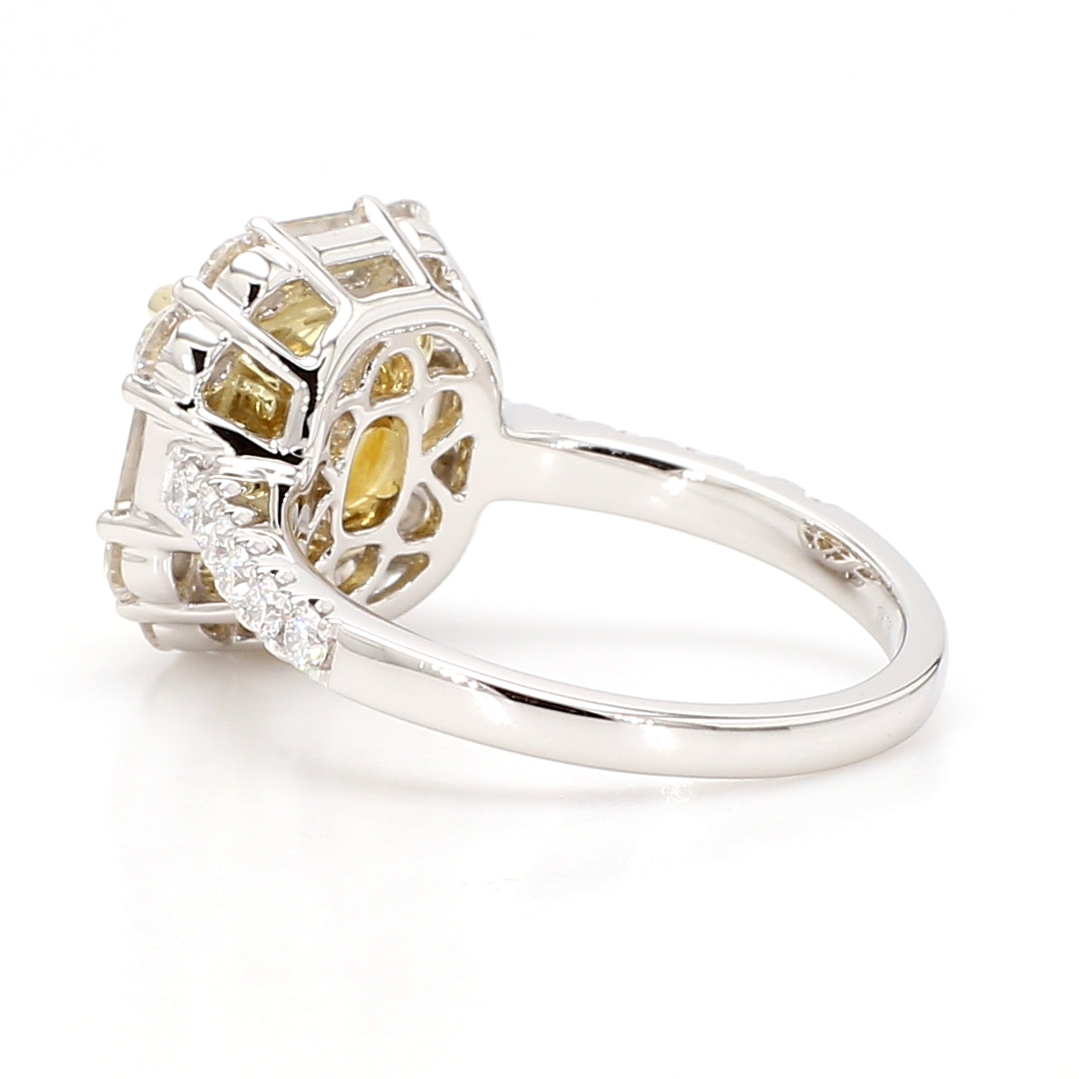 Natural Yellow Radiant Diamond Ring | GIA Certified