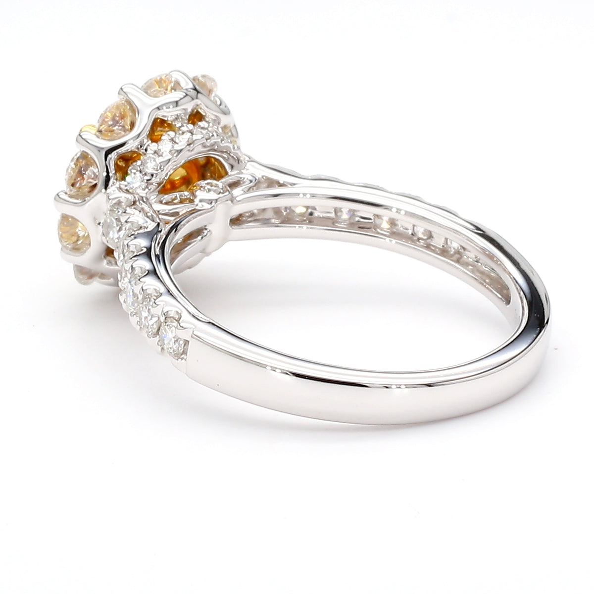 Natural Orange Round Diamond Ring | GIA Certified