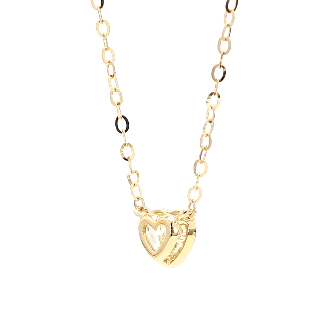 Natural Yellow Heart Diamond Necklace