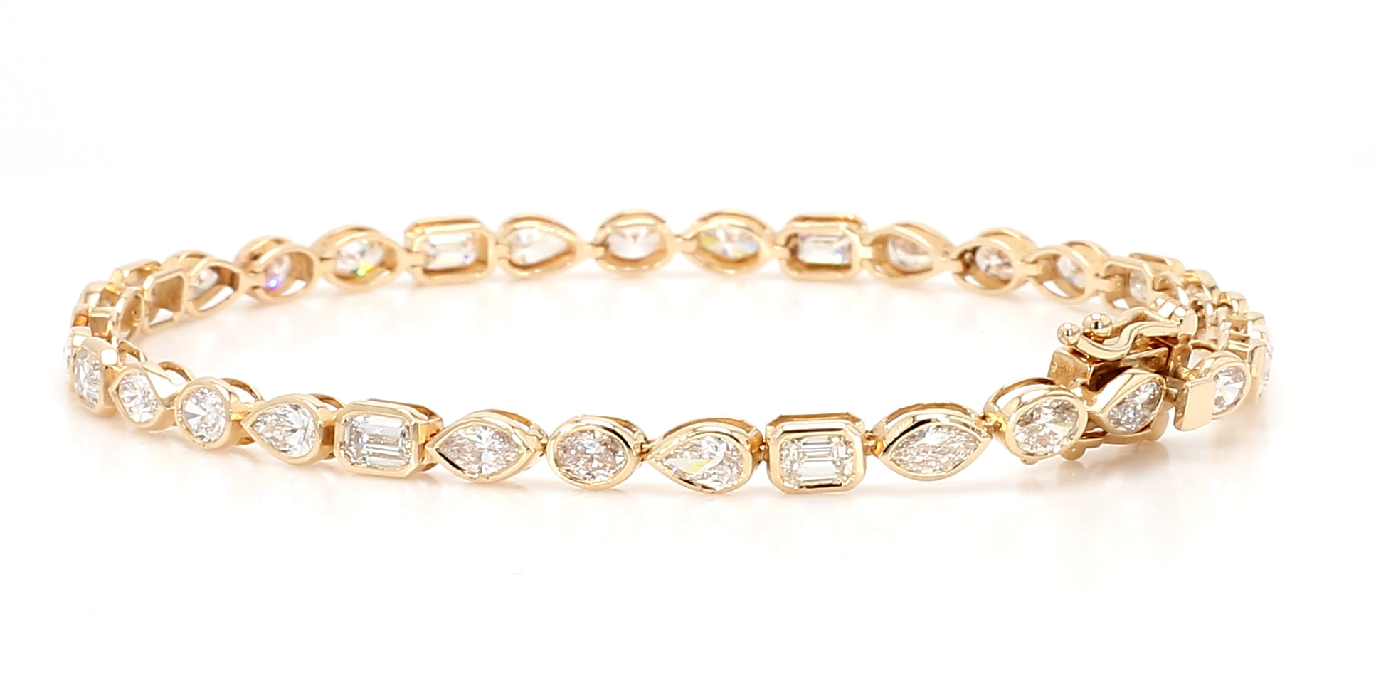 Natural White Emerald Diamond Bracelet