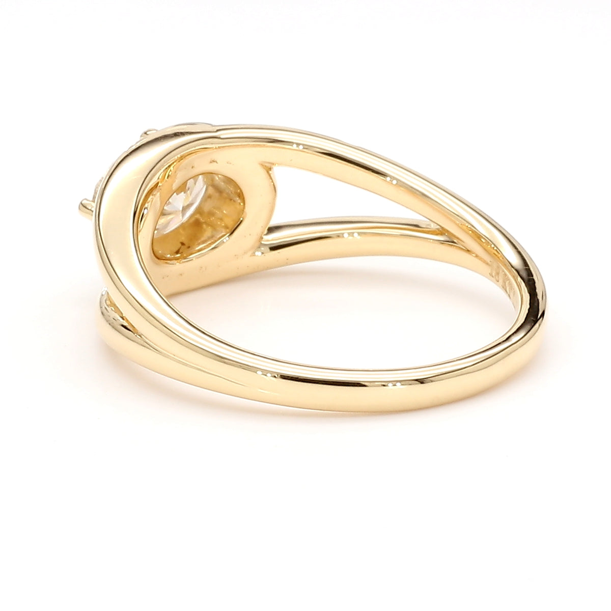 Natural White Oval Diamond Ring