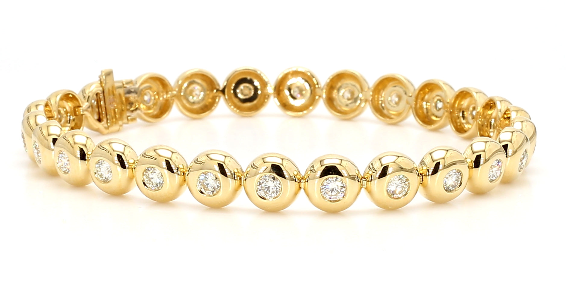 Natural White Round Diamond Bracelet