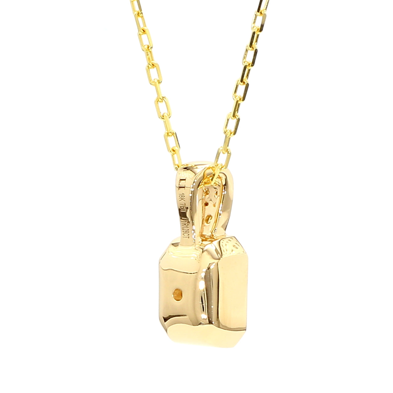 Natural Yellow Radiant Diamond Pendant Gia Certified