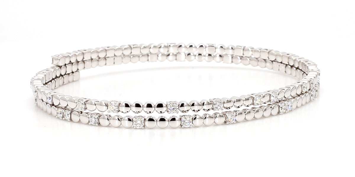 Natural White Round Diamond Bracelet