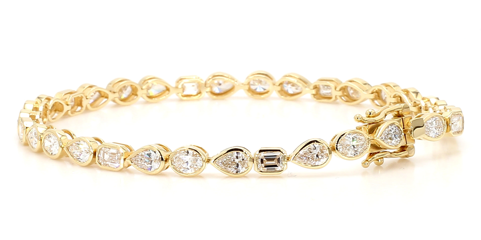 Natural White Emerald Diamond Bracelet
