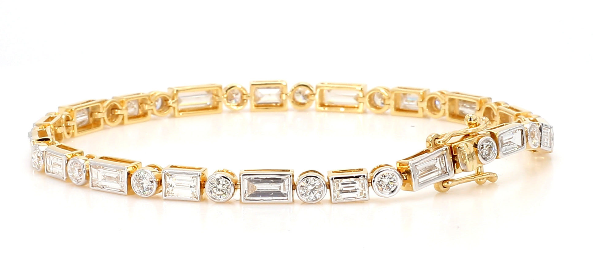 Natural White Baguette Diamond Bracelet