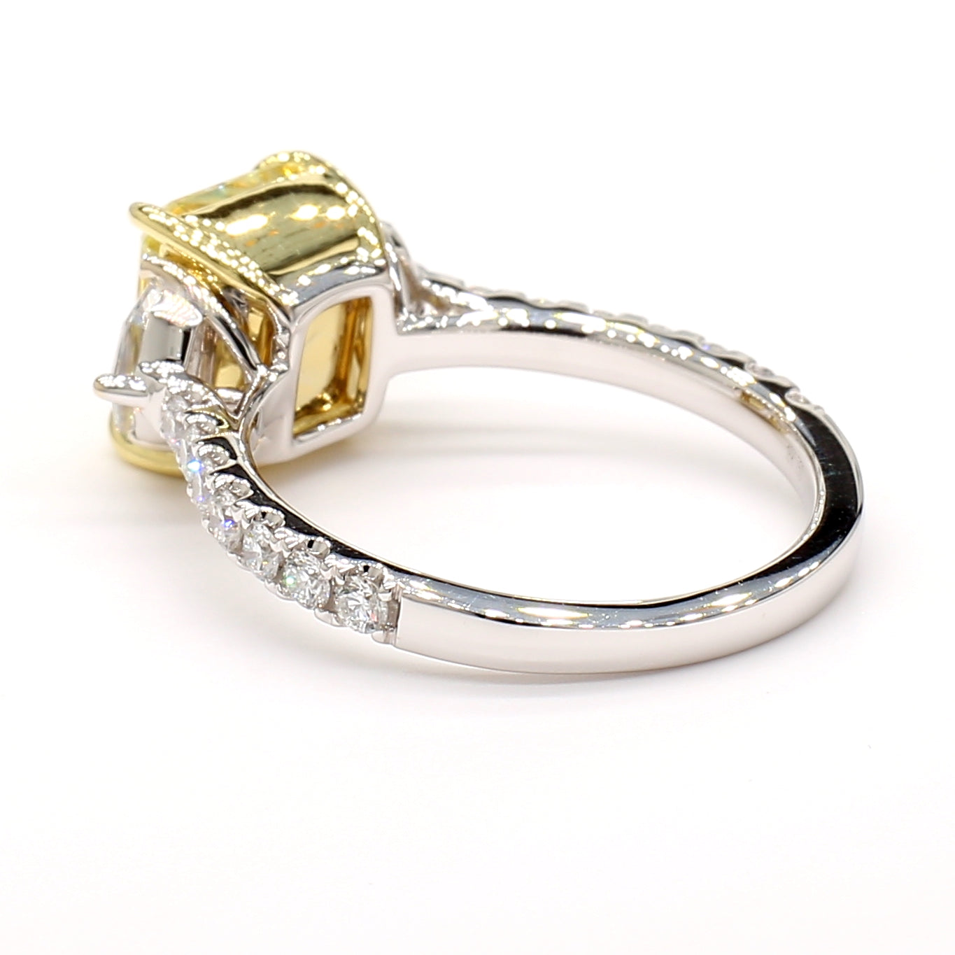 Natural Yellow Radiant Diamond Ring GIA Certified product image 4