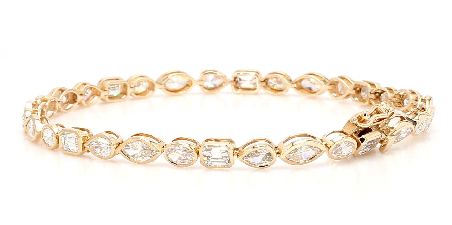 Natural White Oval Diamond Bracelet