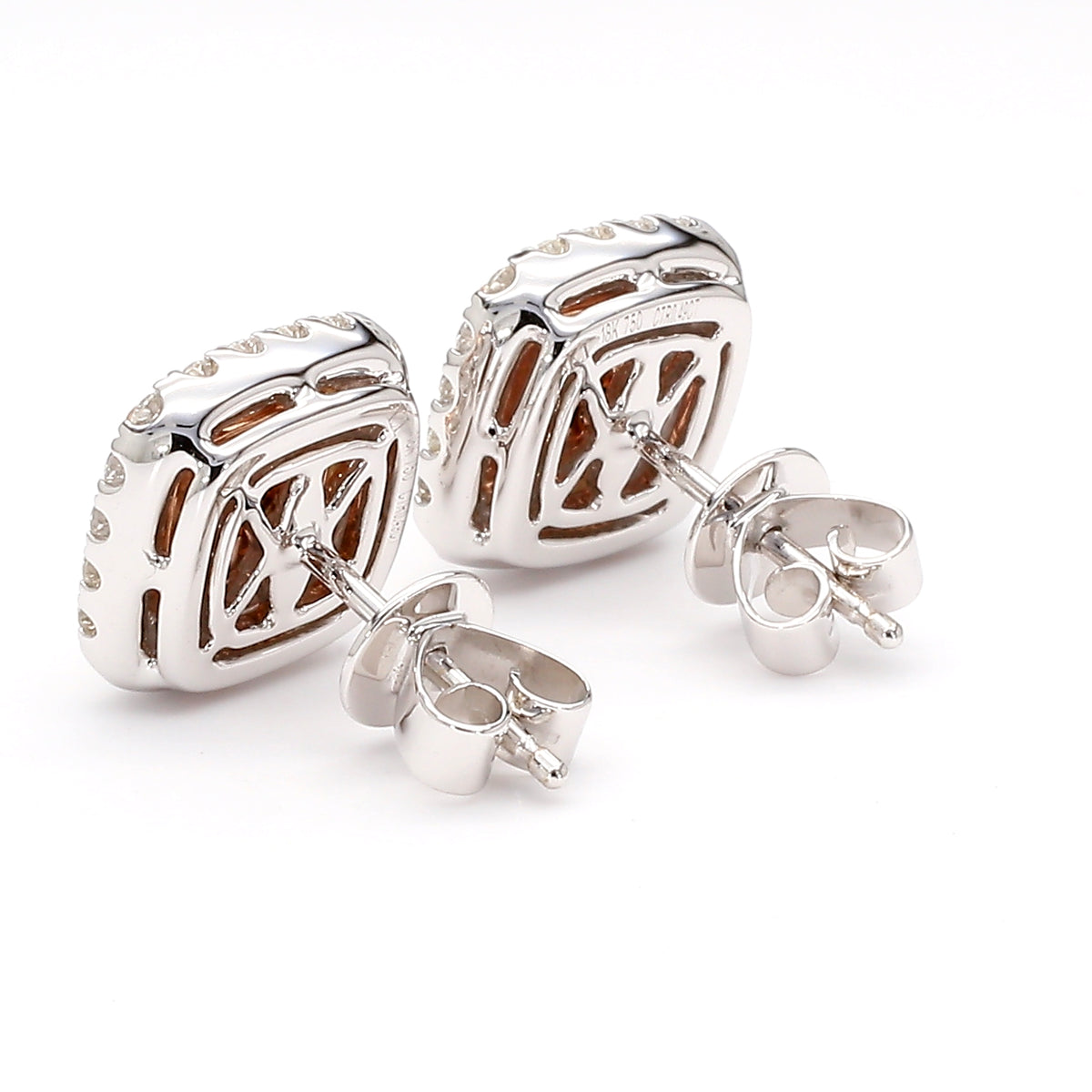 Natural Green Cushion Diamond Earring | GIA Certified