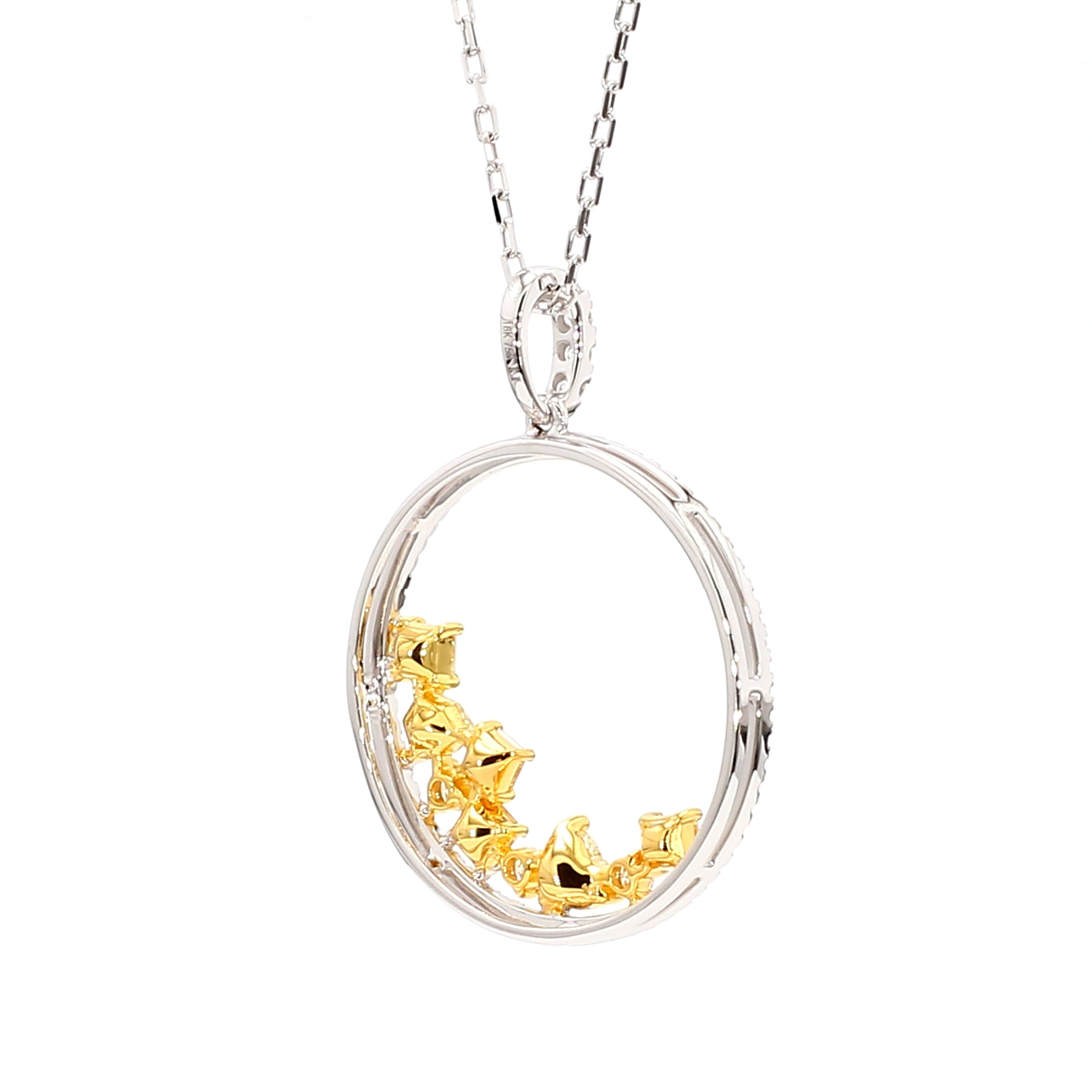 Natural Yellow Radiant Diamond Pendant