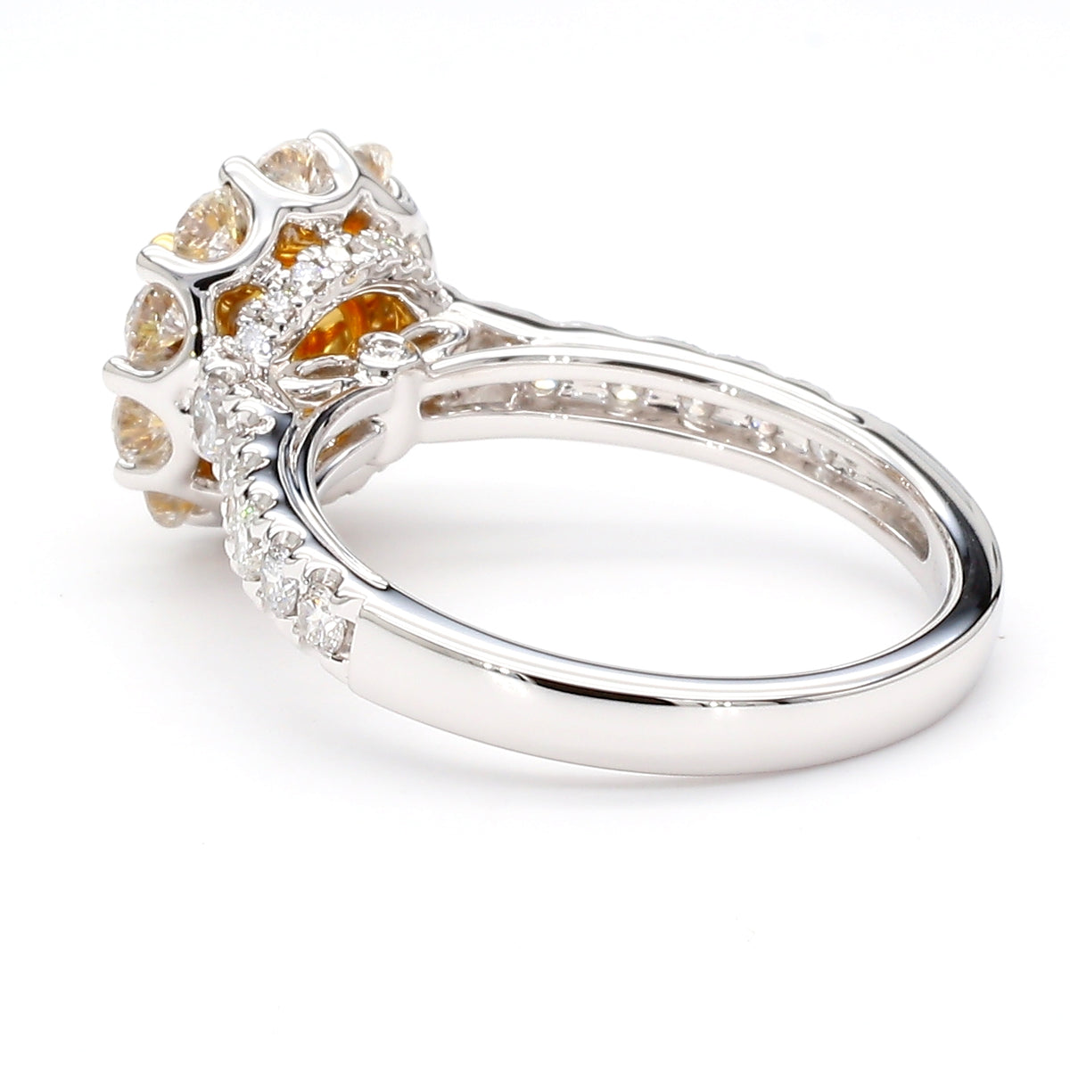Natural Orange Round Diamond Ring | GIA Certified