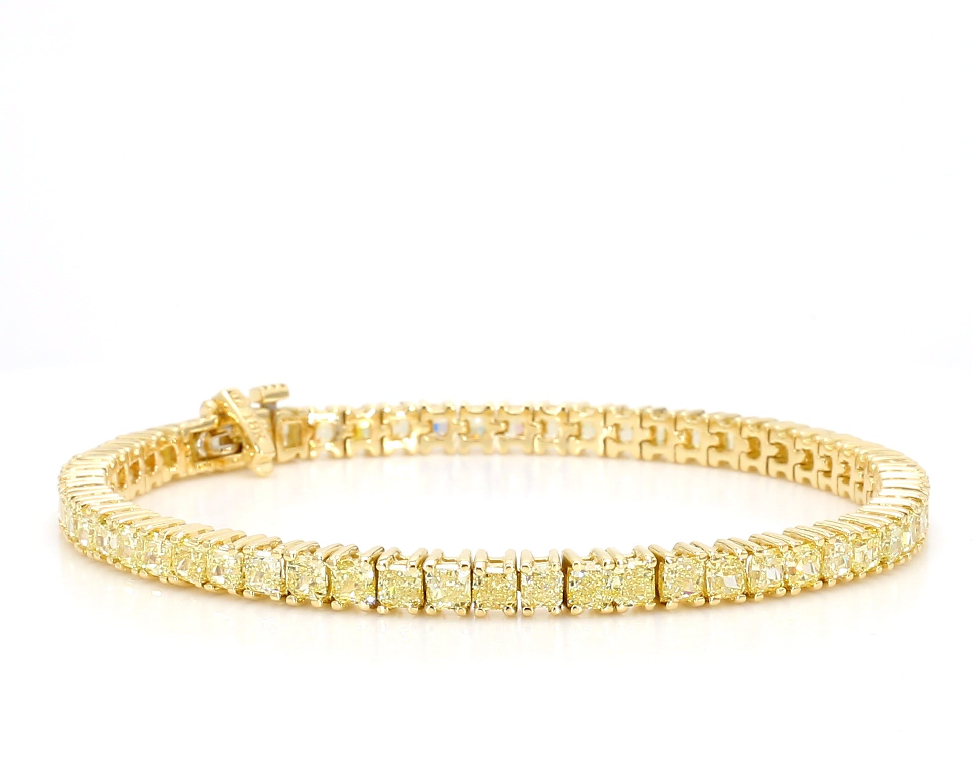 Natural Yellow Cushion Diamond Bracelet