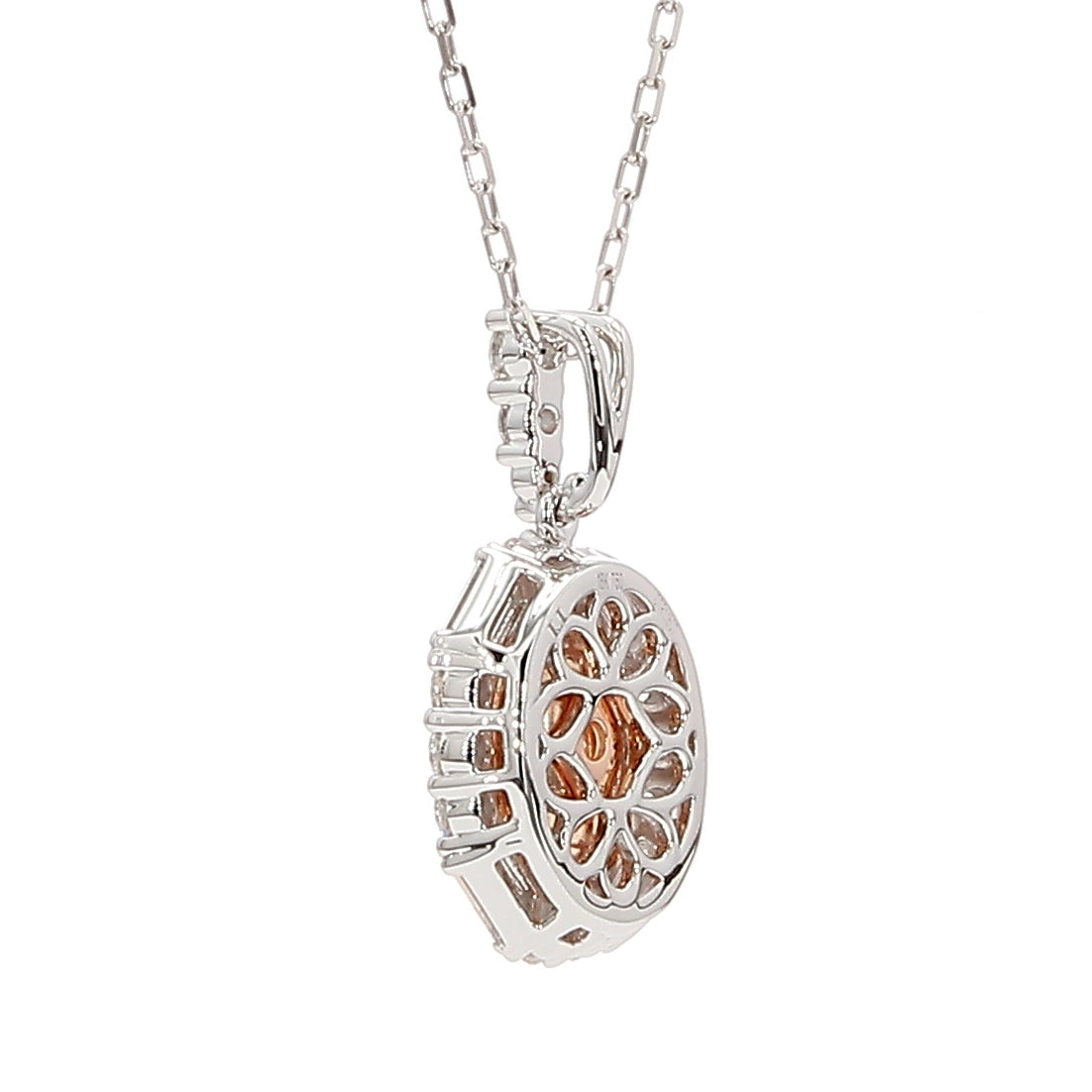 Natural Pink Oval Diamond Pendant Gia Certified