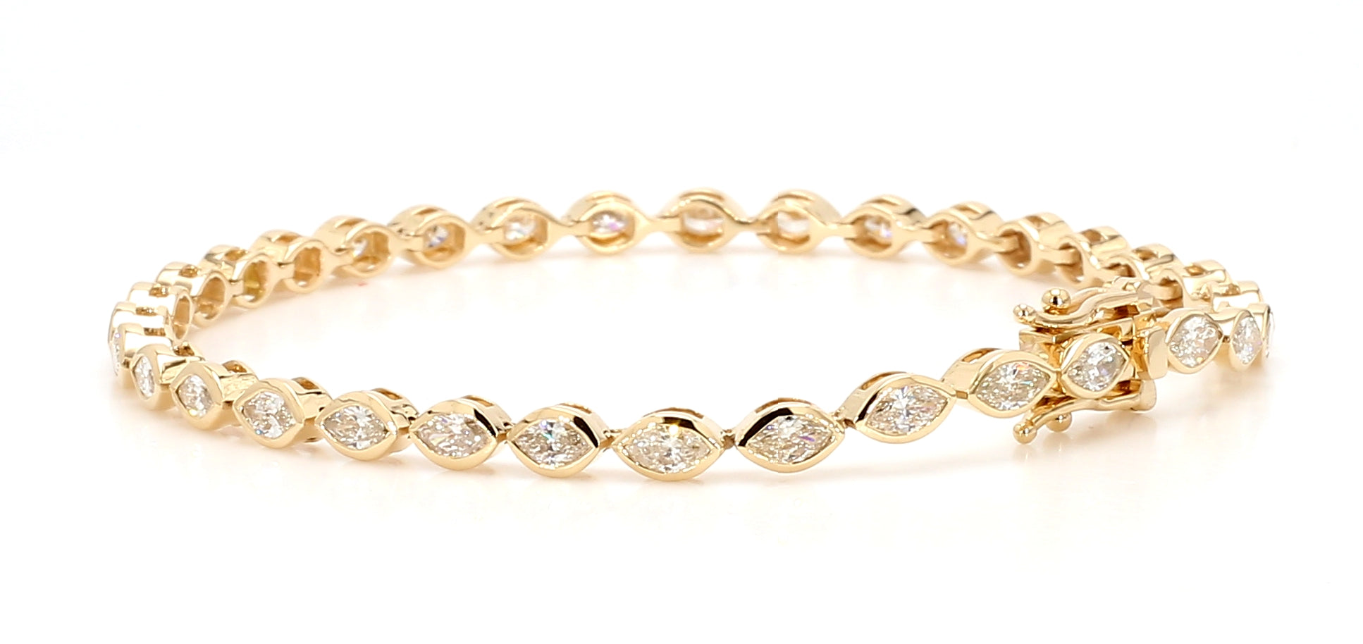 Natural White Marquise Diamond Bracelet