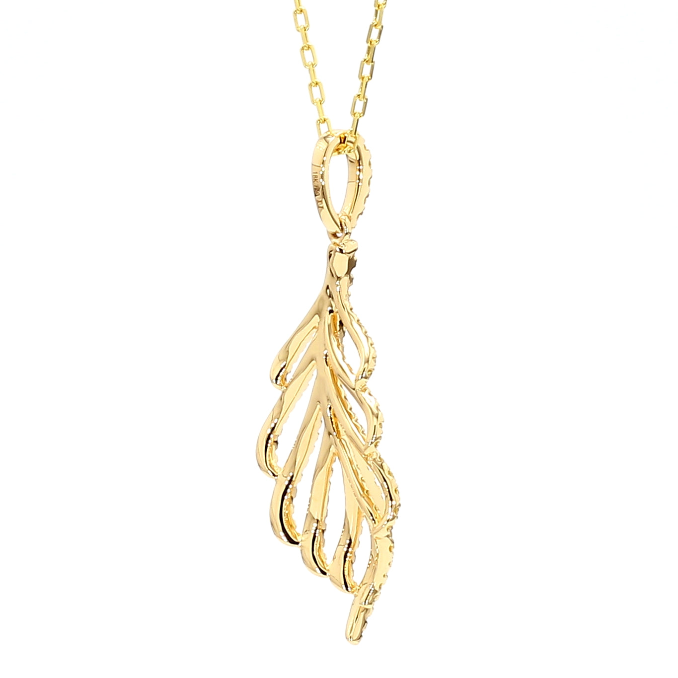 Natural Yellow Round Diamond Pendant