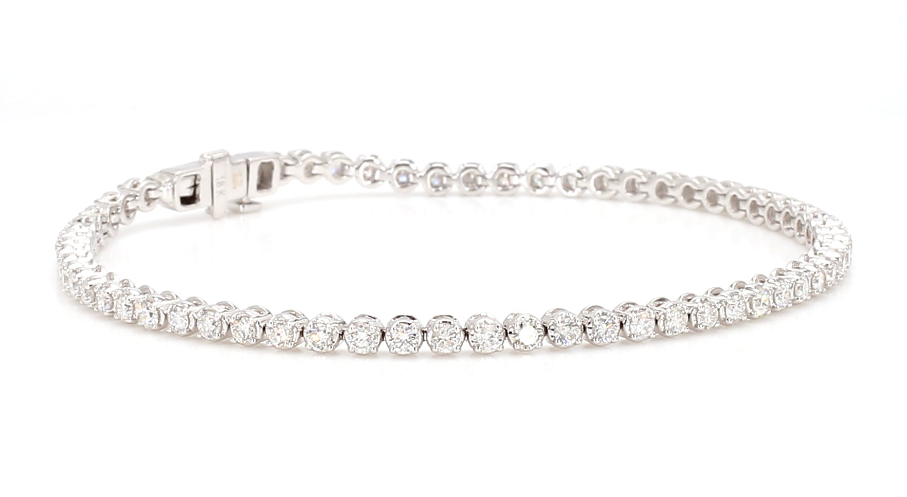 Natural White Round Diamond Bracelet