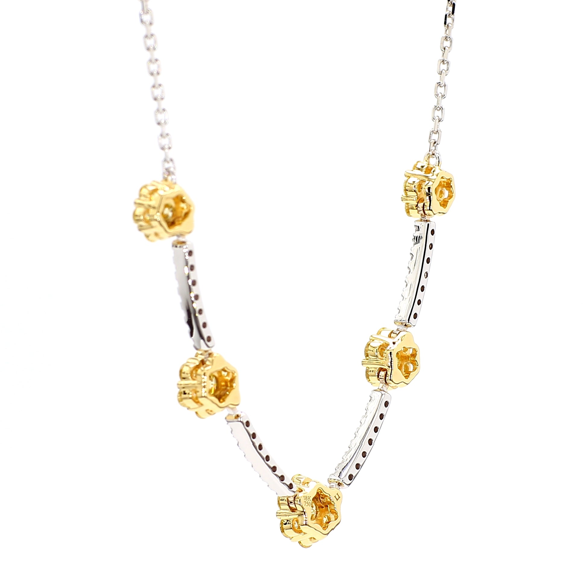 Natural Yellow Round Diamond Necklace product image 4