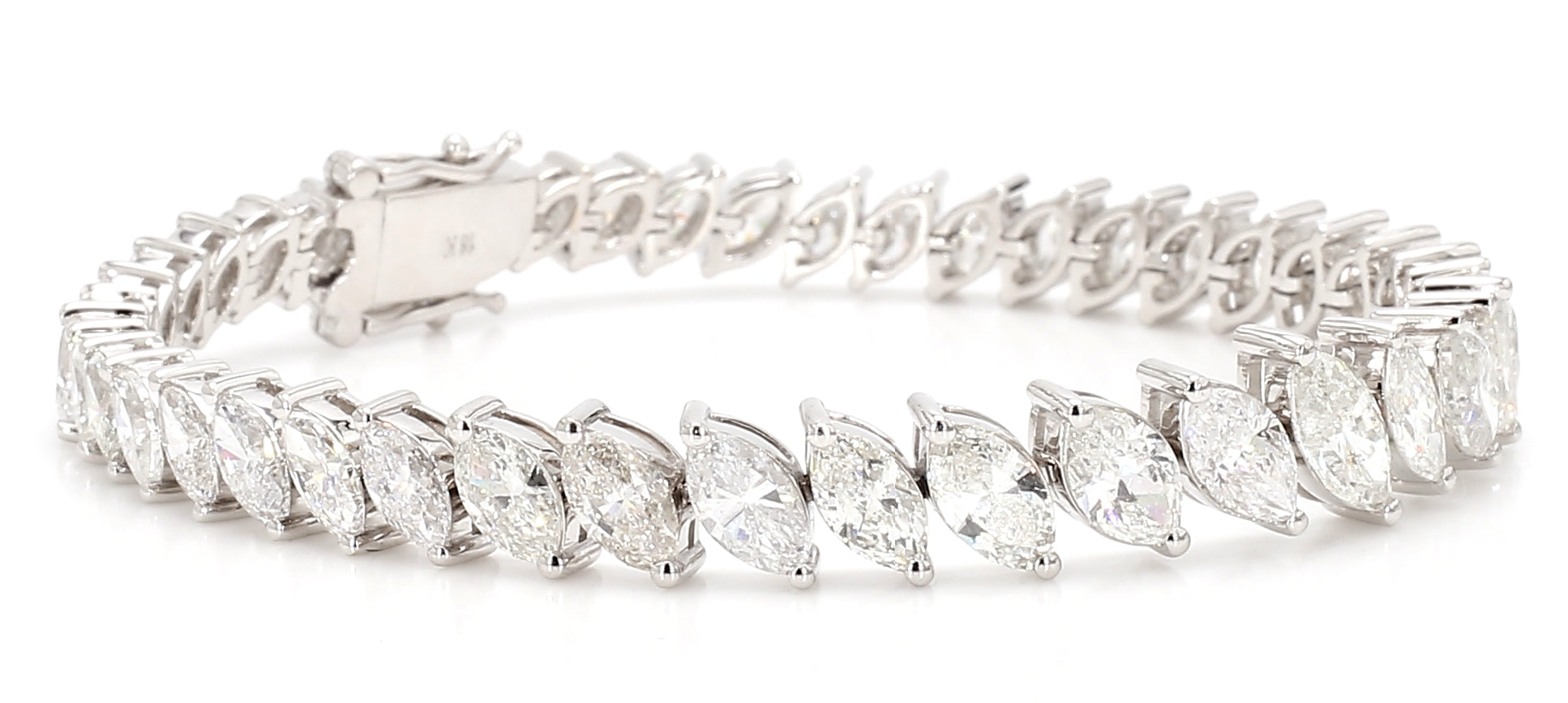 Natural White Marquise Diamond Bracelet