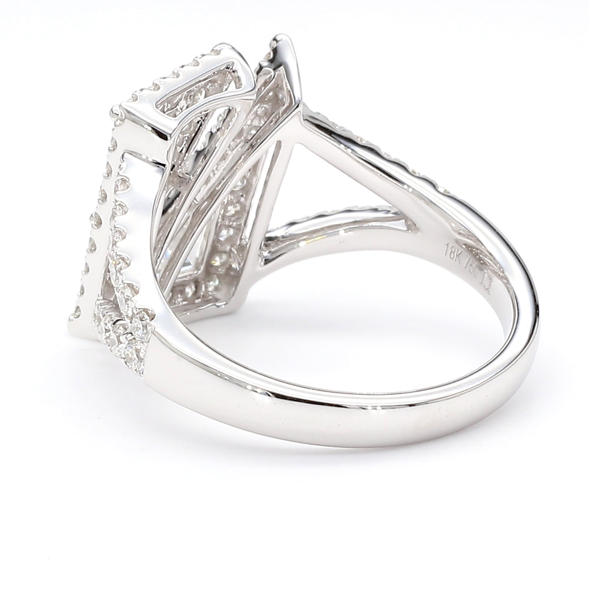 Natural White Kite Diamond Ring | GIA Certified