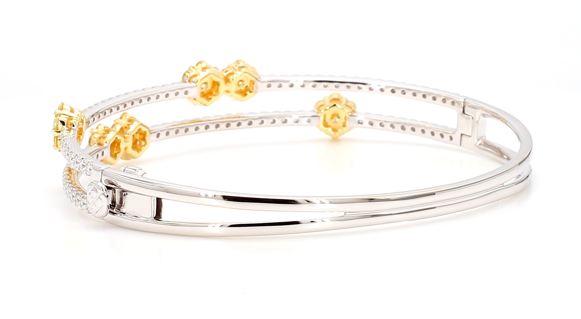 Natural Yellow Round Diamond Bracelet